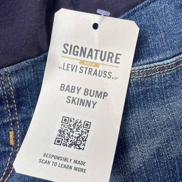 NWT- Maternity Jeans- Signature -Levi Strauss & Co. Skinny Jeans Size M - Picture 5 of 14